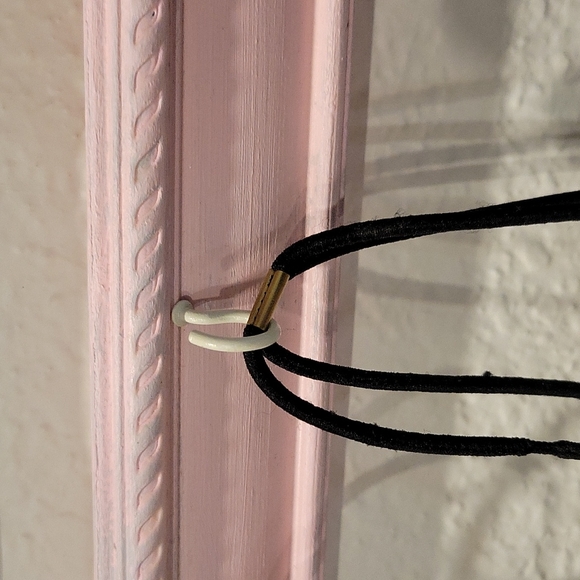 French Inspired Shabby Chic Hair Jewelry Holder Black White Pink - Picture 8 of 13